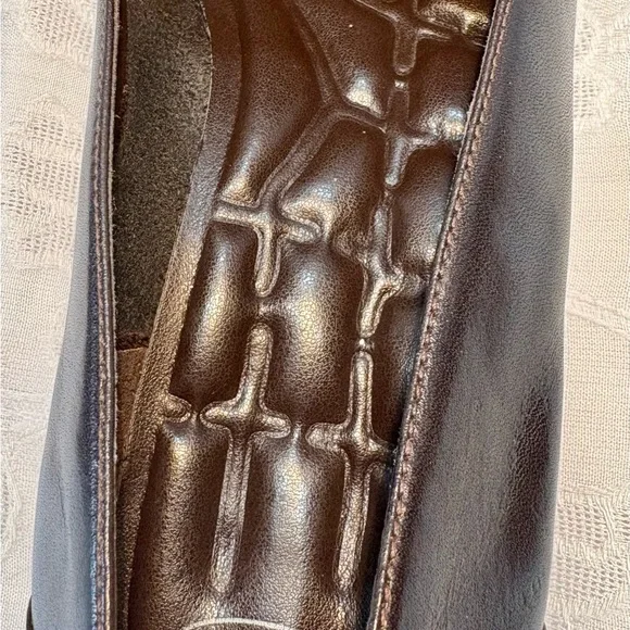 Rockport Women’s Dressy Slip-on Flats, dark Brown, Leather, Made Brazil, sz 9.5M - Picture 5 of 8